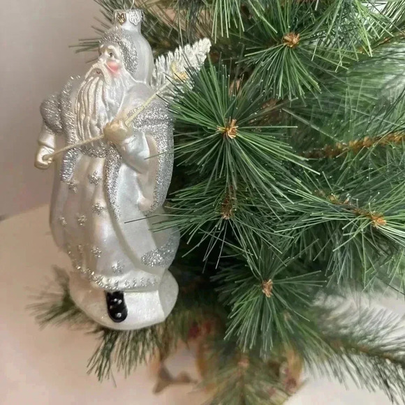 Robert Stanley Silver Tree Santa Christmas Tree Ornament Holiday‎ Decoration - Picture 4 of 8